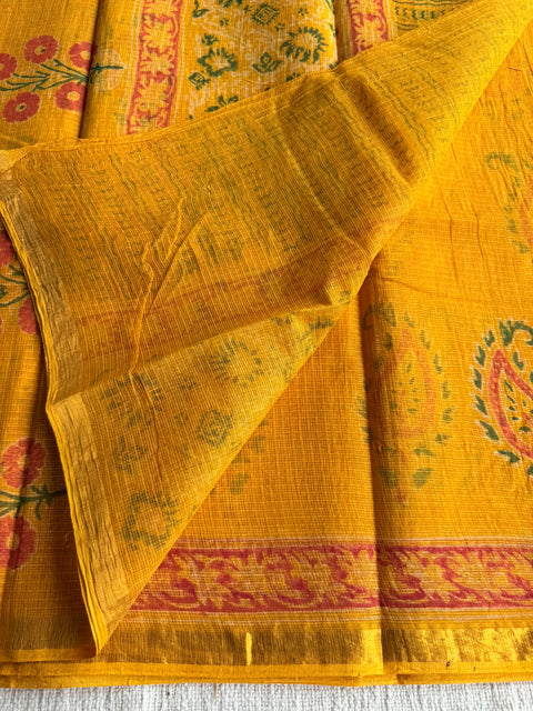 Printed kota cotton saree
