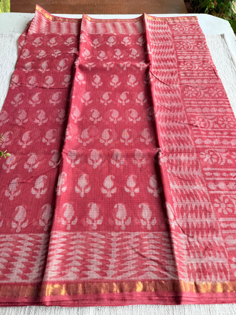 Printed kota cotton saree