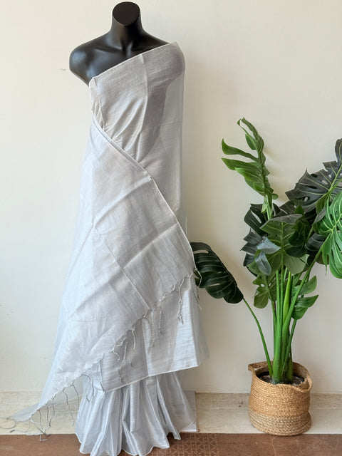 Plain Tissue saree without blouse