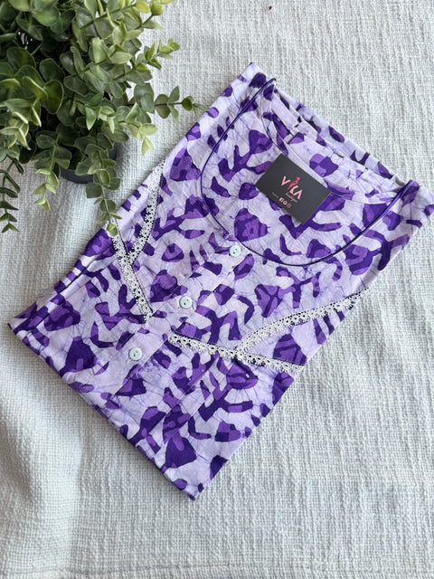 L size printed Batik cotton Nighty