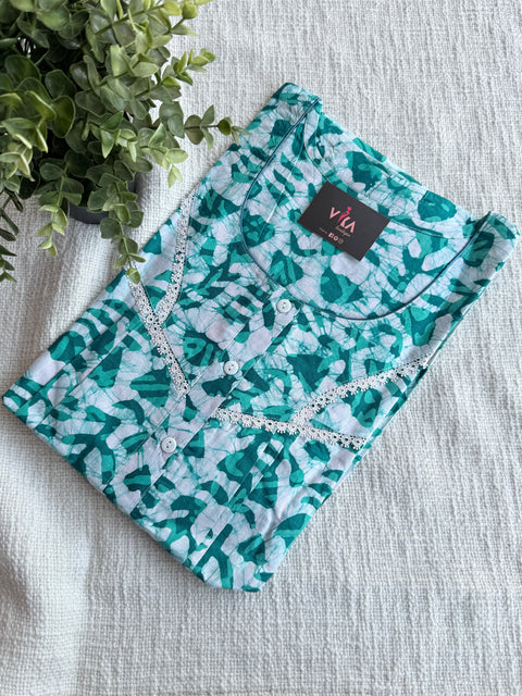 L size printed Batik cotton Nighty