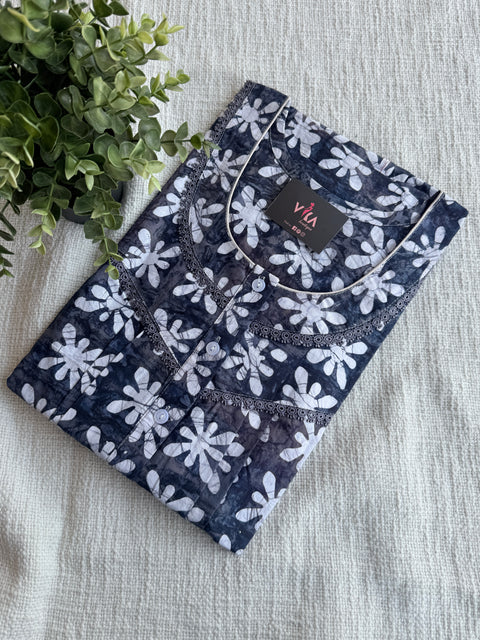 L size printed Batik cotton Nighty