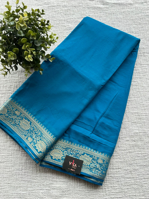 Weaving border semi georgette saree