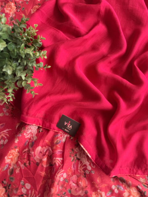 Chiffon saree with Printed blouse