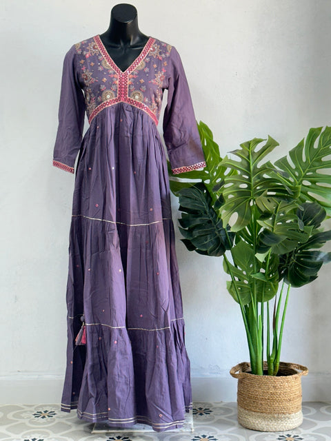 Size 38 - Lavender chest emb gown