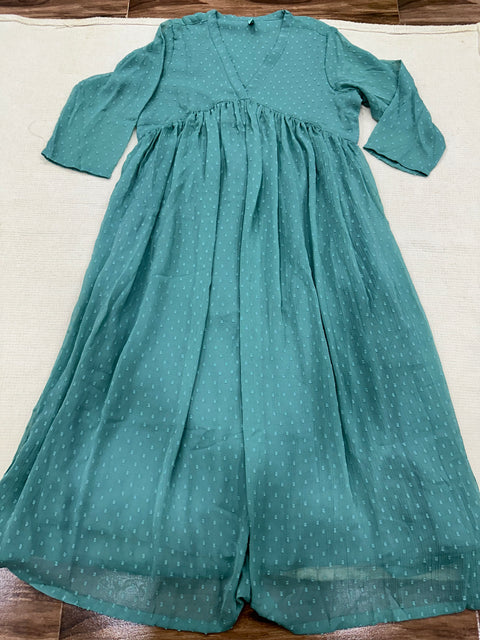 Brasso poly chiffon musturd kurti