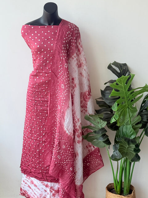 Bandhej cotton salwar material