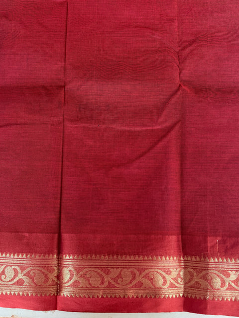 Weaving border poly cotton saree