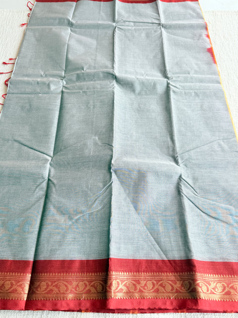 Weaving border poly cotton saree