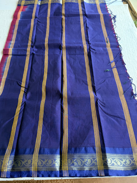 Weaving border poly cotton saree