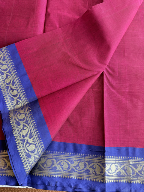 Weaving border poly cotton saree