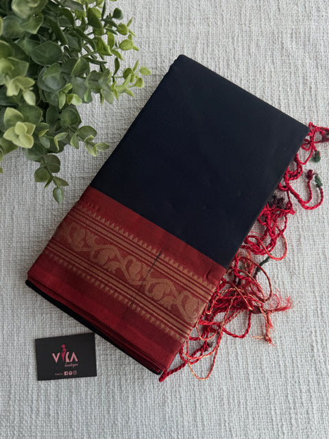 Weaving border poly cotton saree