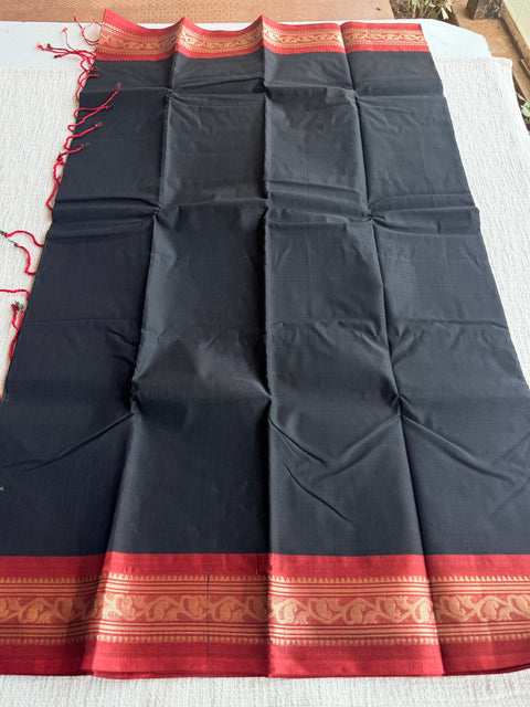 Weaving border poly cotton saree