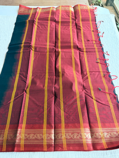 Weaving border poly cotton saree