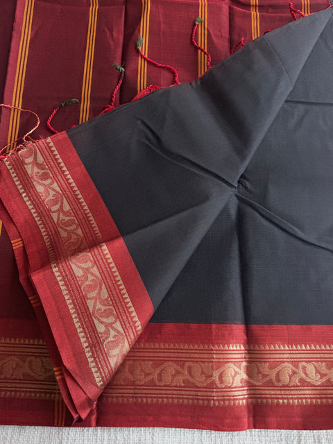 Weaving border poly cotton saree