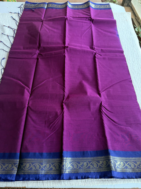 Weaving border poly cotton saree