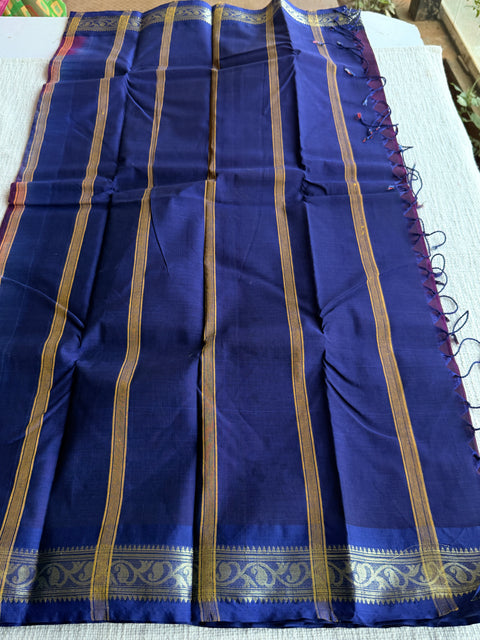 Weaving border poly cotton saree