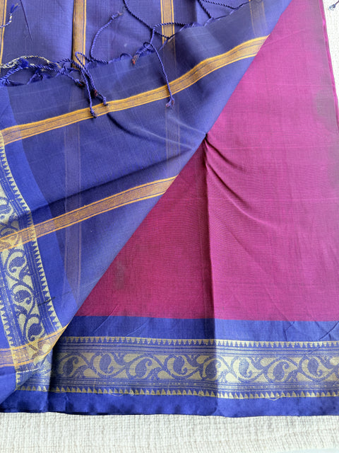 Weaving border poly cotton saree
