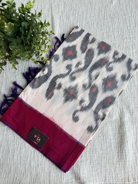 Ikat cotton dupatta
