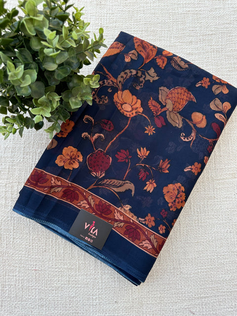 Floral Printed georgette saree