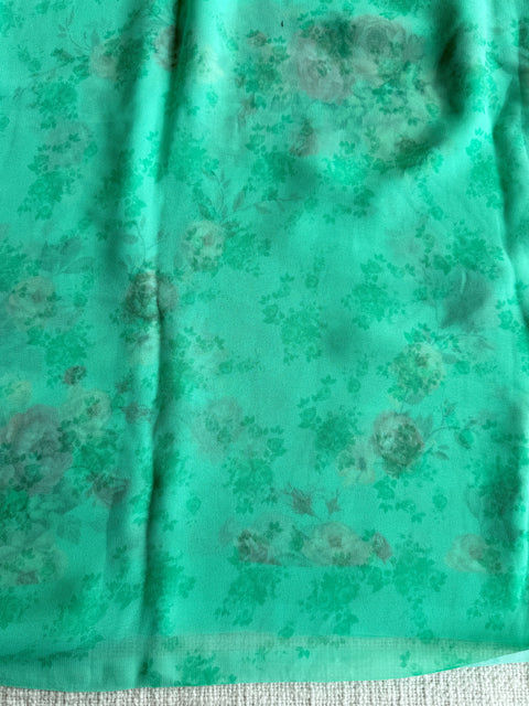 Floral printed georgette saree