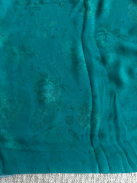 Floral printed georgette saree