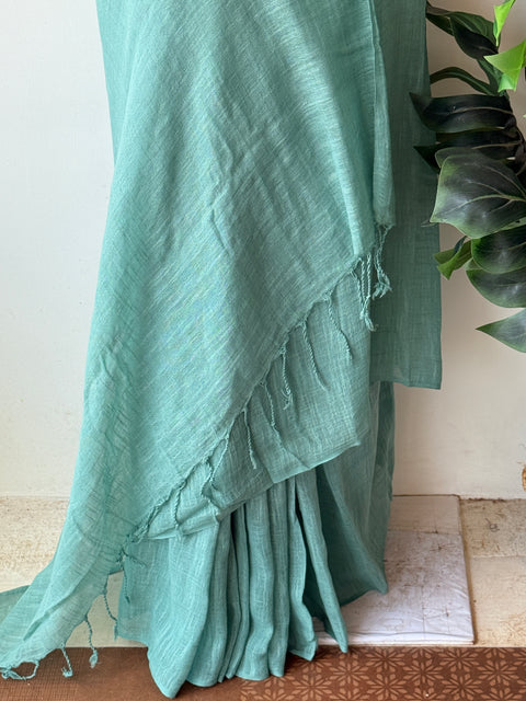 Shaded cotton saree with blouse pc