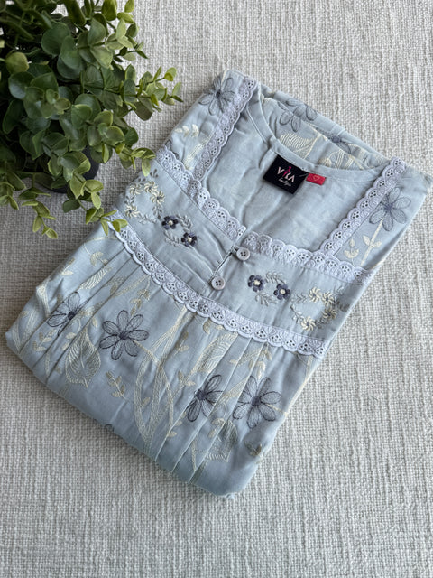 L size Celebrity cotton Emb nighty