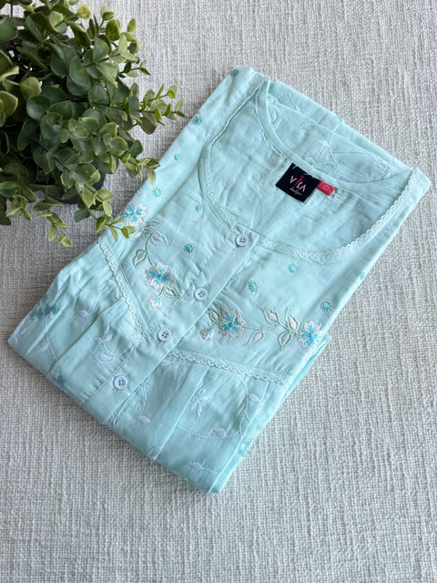 L size Celebrity cotton Emb nighty