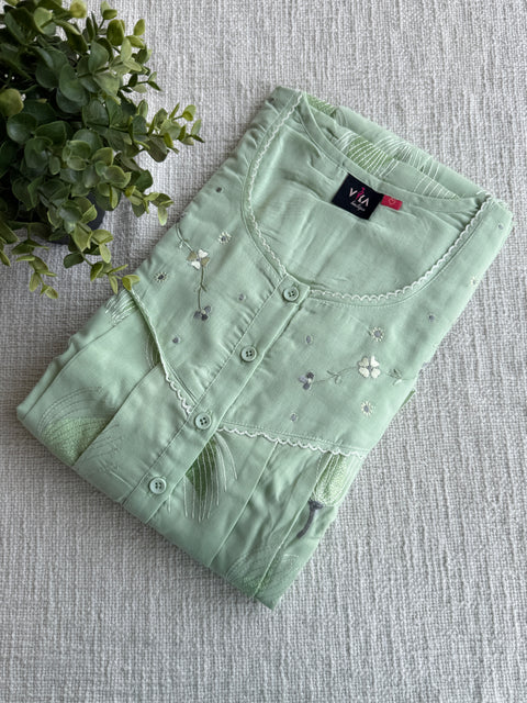 L size Celebrity cotton Emb nighty