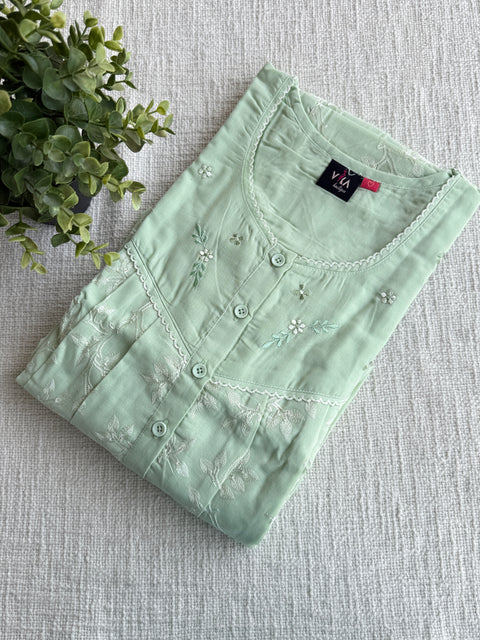 L size Celebrity cotton Emb nighty