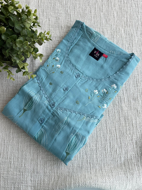 L size Celebrity cotton Emb nighty