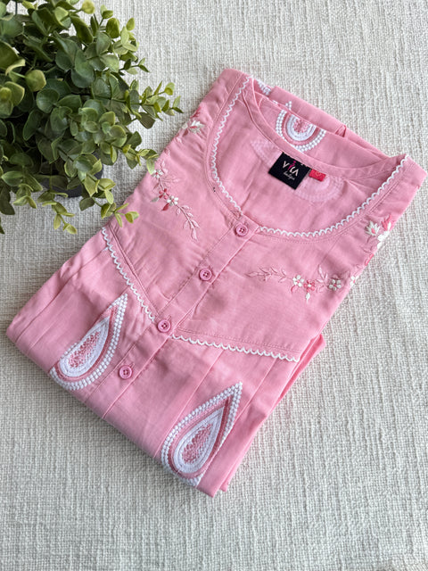 L size Celebrity cotton Emb nighty