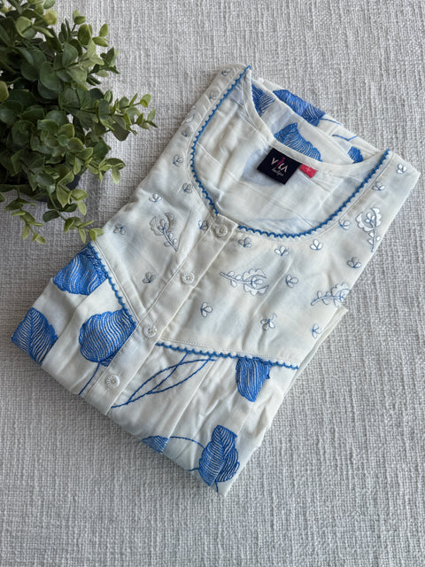 XL size Celebrity cotton Emb nighty