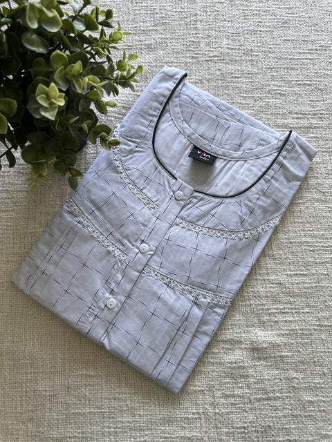 Printed Italian cotton nighty