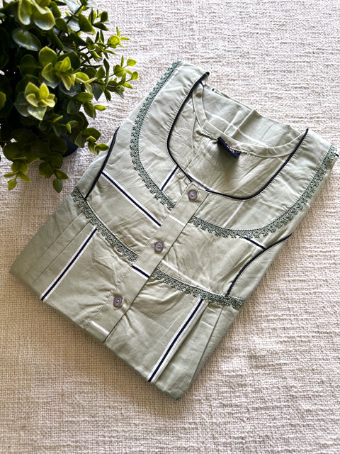 Printed Italian cotton nighty