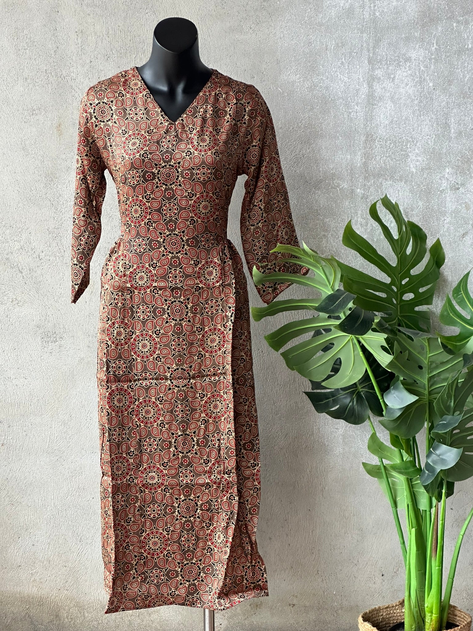ajrakh silk dress Ajrakh Modal Silk Aline Halter Dress Only few pieces available Shop at www.mogradesigns.com, ., ., ., ., ., #mogradesigns #desifashion #styleinspo #fusionwear #ajrakh #alinedress #fashionstyle