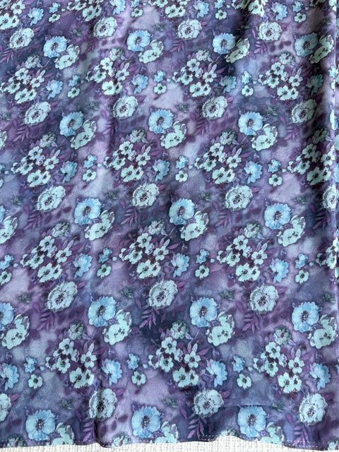Digital printed crepe saree