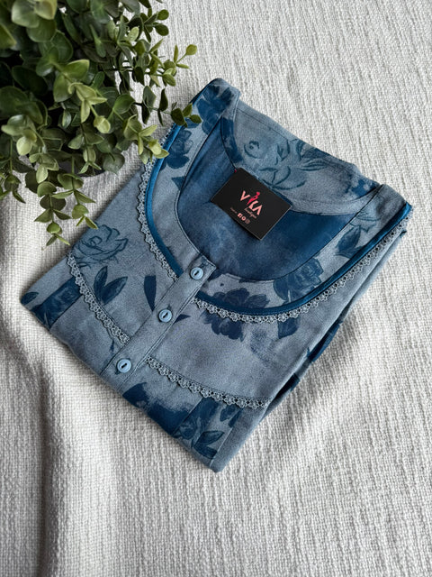 L and XL size Printed Alpine nighty