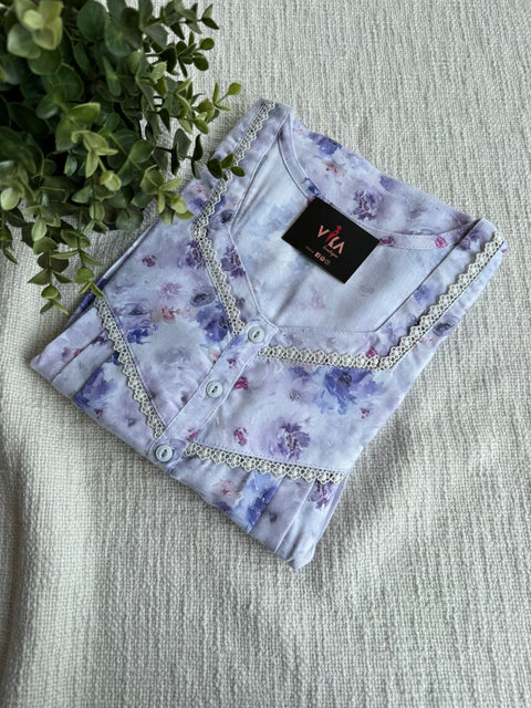 L and XL size Printed Alpine nighty