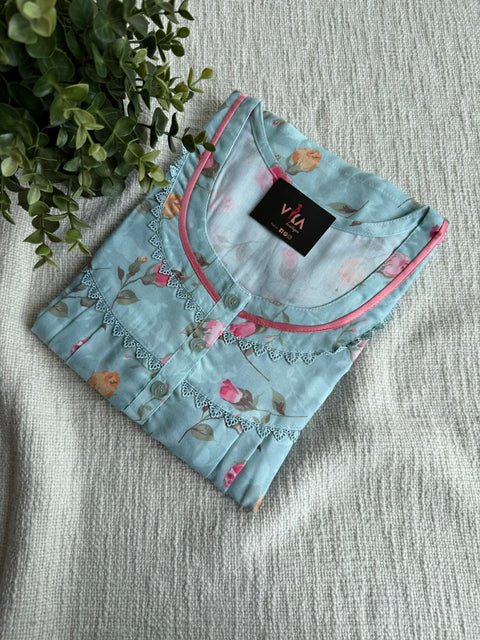 L and XL size Printed Alpine nighty