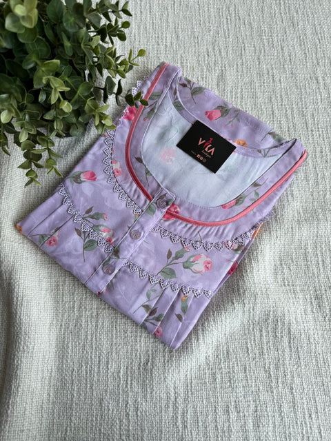 L and XL size Printed Alpine nighty