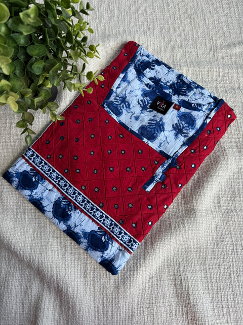 XL size printed cambric cotton Nighty