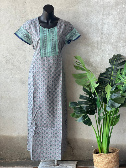 Printed cotton nighty