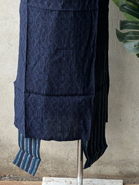 V neck emb muslin kurta pant