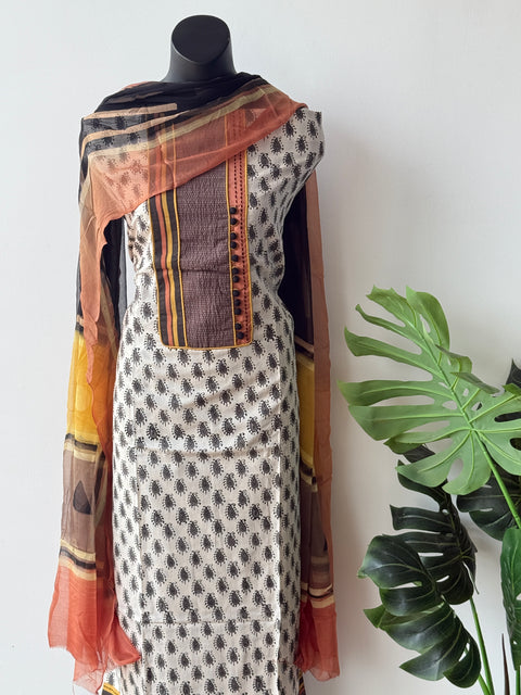 Designer potli neck salwar material