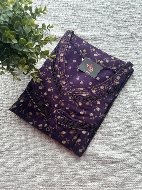 L size printed Alpine nighty