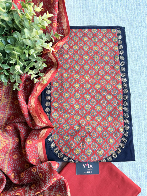 Yoke pattern cotton salwar material