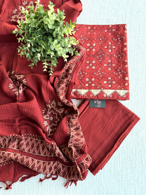 Dabu printed cotton salwar material