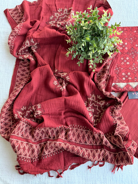 Dabu printed cotton salwar material